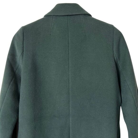 Madewell Hollis Double-Breasted Coat Smoky Spruce Size XS wool blend warm cozy - Picture 4 of 7